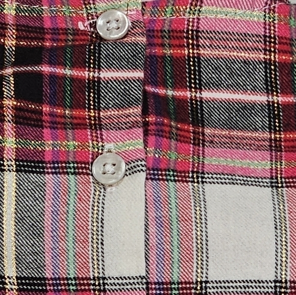 First Impressions Kids Midi Dress Plaid Check Puffer Sleeve Red 12M - Picture 12 of 15